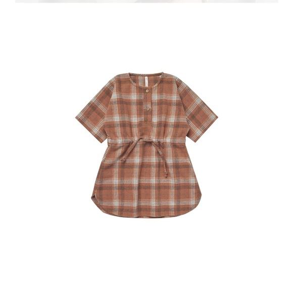 NWT RYLEE + CRU ELENI DRESS / BROWN PLAID 4-5 - Picture 4 of 9